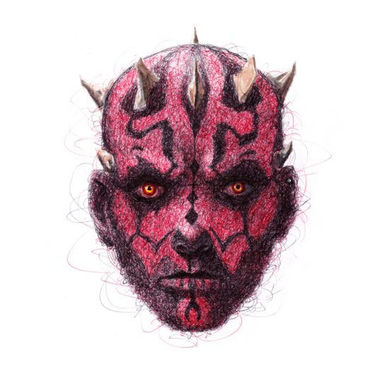 Darth Maul Pen Portrait (Print)